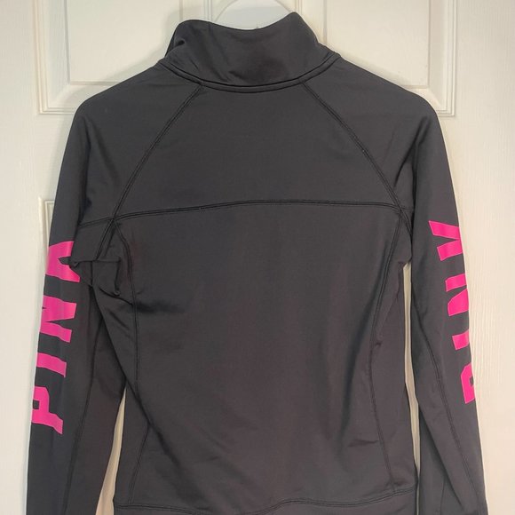 PINK Victoria's Secret Black 1/4 Zip Pullover - Picture 5 of 7